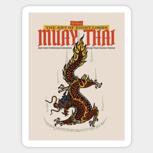 Muay Thai Tattoo Dragon Sticker